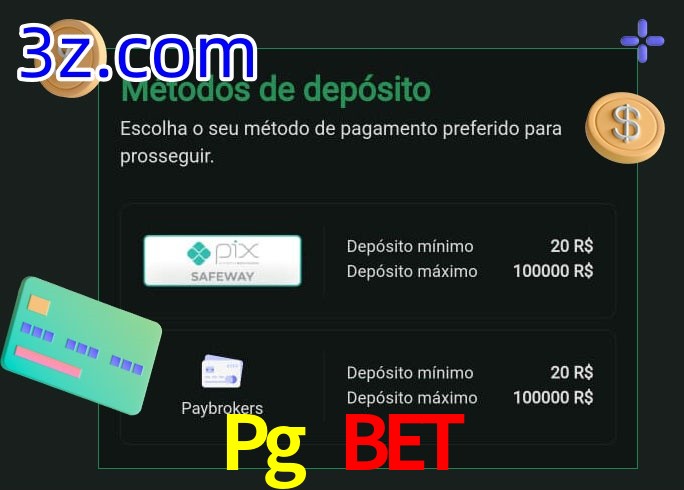 O cassino Pg Bet oferece uma grande variedade de métodos de pagamento